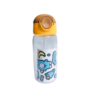 Bình nước cho bé mang đi ống hút kèm sticker 500ml - bình