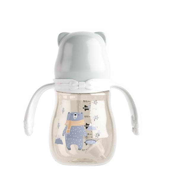 Bình sữa Loluli nhựa tritan 210ml - gấu xám