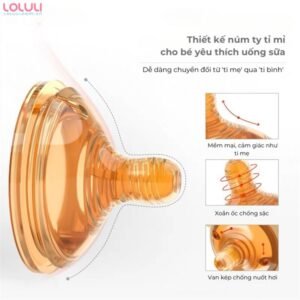 Núm ty thay thế silicon kháng khuẩn 60mm lỗ cắt tròn size L