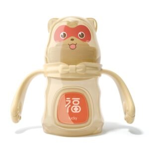 [Quà cho khách tích điểm FB] Bình sữa Baby Better con gấu lời chúc có quai 180ml 4 màu - bình