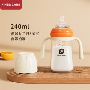 [Quà cho khách tích điểm FB] Bình sữa Tritan Finer Care cho bé 6+ tháng (Kèm 1 ty ống hút dẹp)