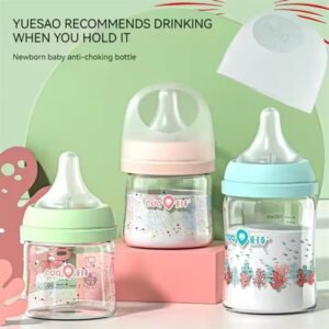 [Quà cho khách tích điểm FB] Bình sữa thủy tinh hình đại dương Aiduoqi ADQ - 160ml