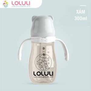 Combo 2 Bình sữa tritan Loluli xám 300ml