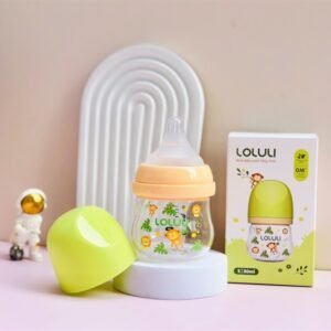 Combo 2 Bình sữa thủy tinh Loluli màu xanh lá 80ml