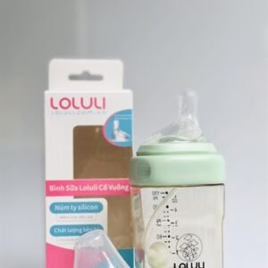 Combo 2 Bình sữa vuông Loluli PPSU xanh lá 150ml