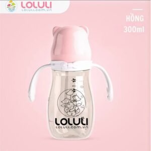 Combo 2 Bình sữa tritan Loluli hồng 300ml