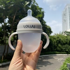 Combo 2 Bình sữa silicon Loluli trắng 150ml