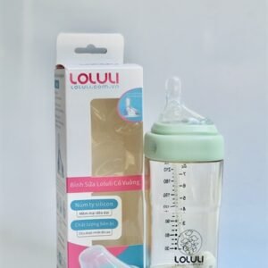 Combo 2 Bình sữa vuông Loluli PPSU xanh lá 240ml